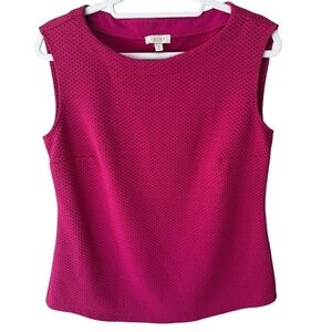 Laura Petites Women’s M Fitted Pink Sleeveless Tank TopY2K Retro Textured